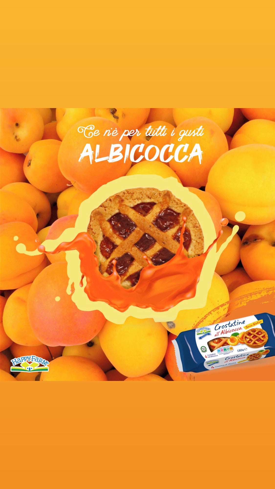 Crostatina albicocca 180g sans gluten - Happy Farm - Senza G