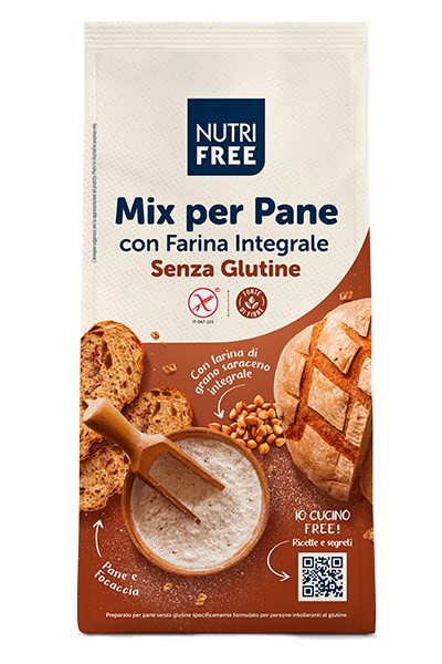 Farine Integrale mix pour pain sans gluten 1 kg - Nutrifree - Senza G
