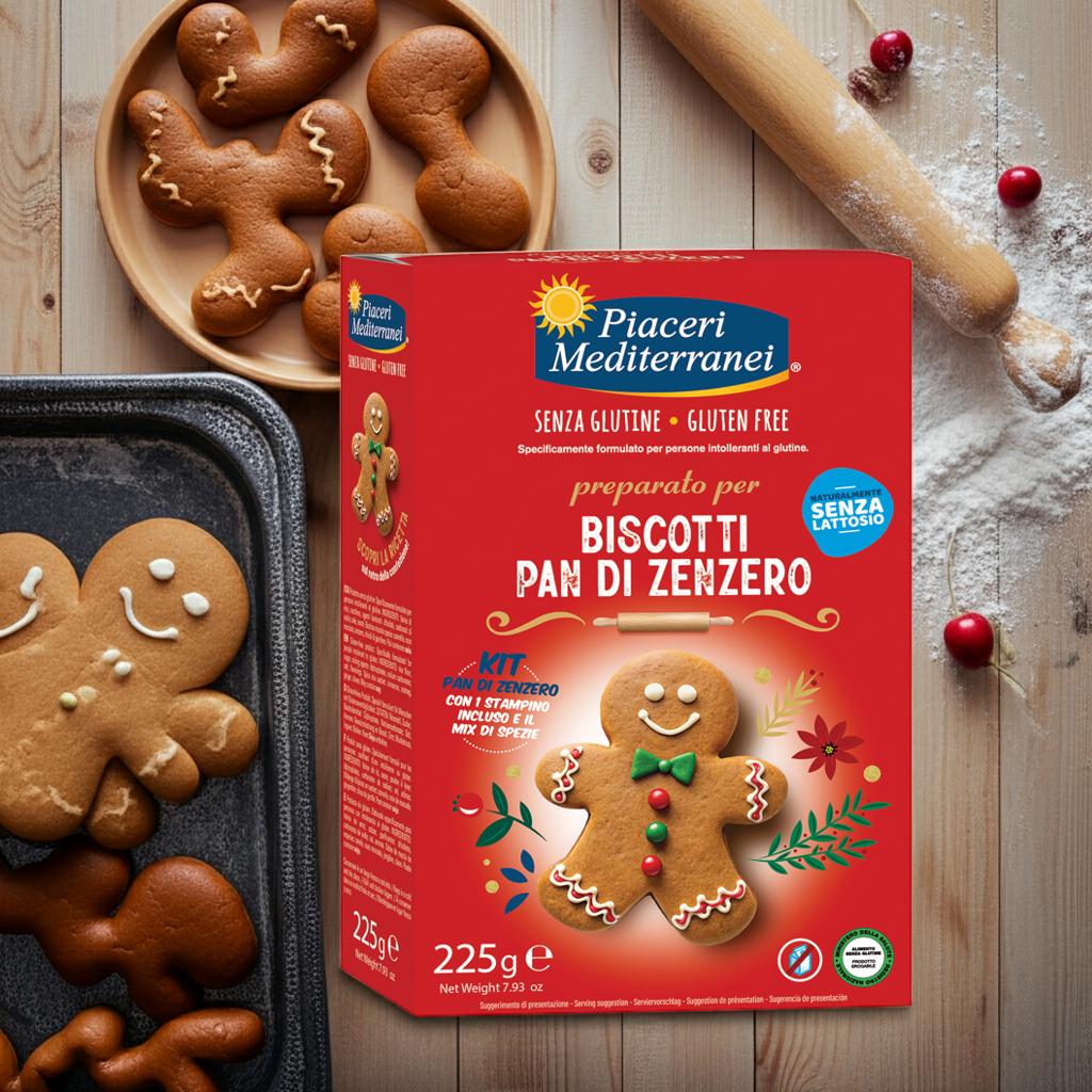 Kit Pain d'épices - L'atelier de Noel sans gluten - Piaceri Mediterranei - Senza G