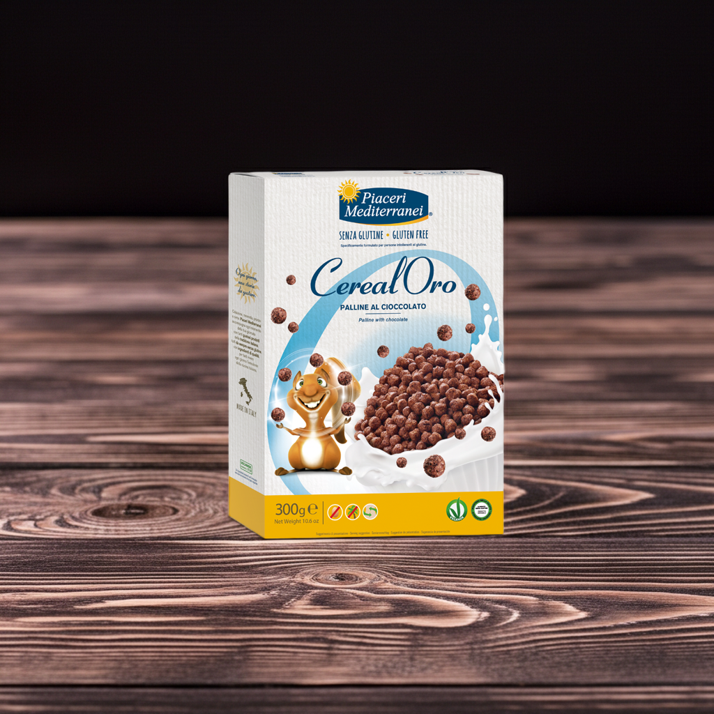 CerealOro Palline al Cioccolato (300g) sans gluten - Piaceri Mediterranei - Senza G
