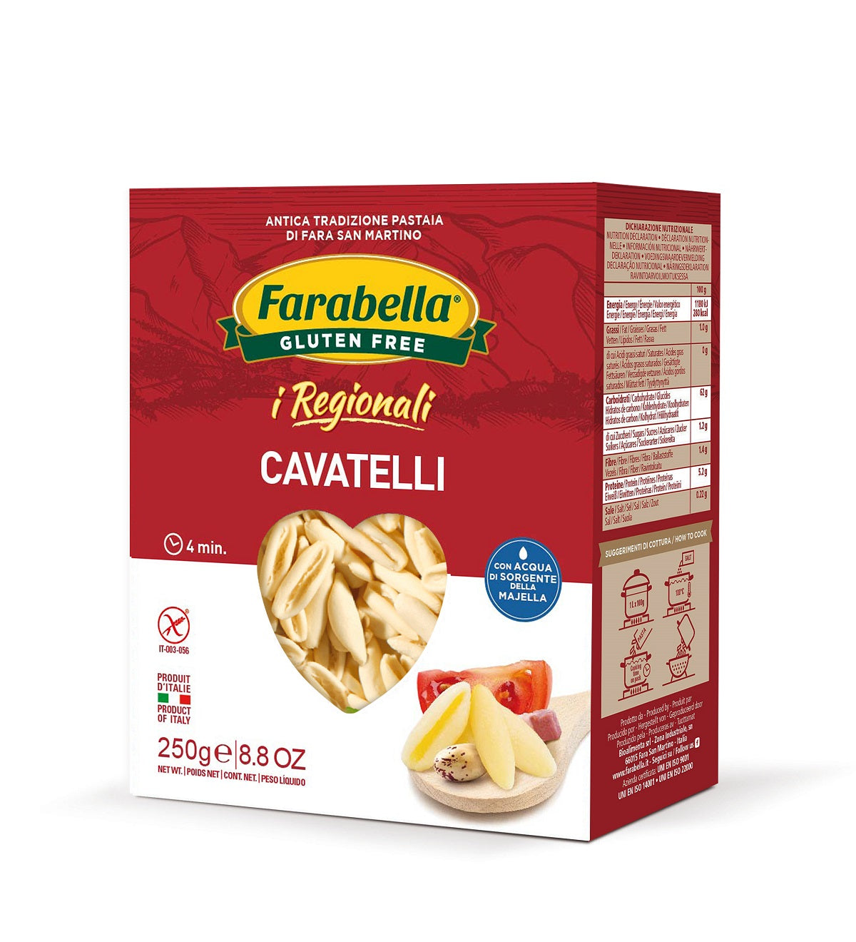 Pates sans gluten – Cavatelli 250g - Farabella - Senza G