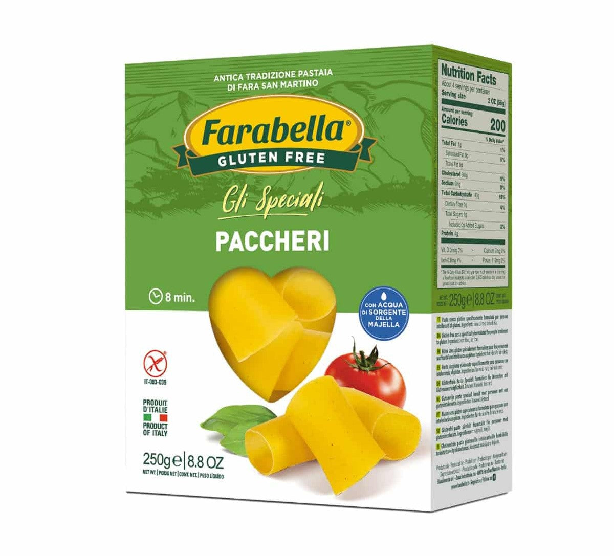 Pates sans gluten – Paccheri 250g - Farabella - Senza G