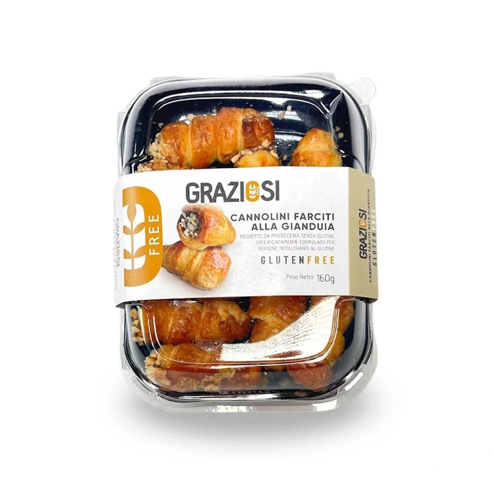 Cannolini a la Creme de Gianduia sans gluten - Graziosi - Senza G