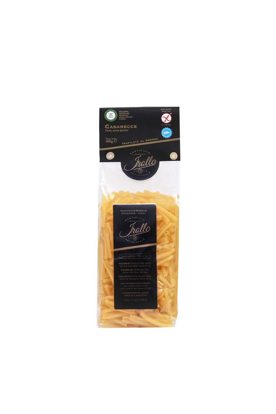 Pates sans gluten - Casarecce (400g) - Pastificio Irollo - Senza G