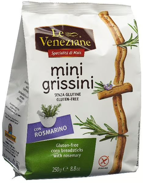 Le Veneziane - MIni Grissini con rosmarino sans gluten 250g - Senza G