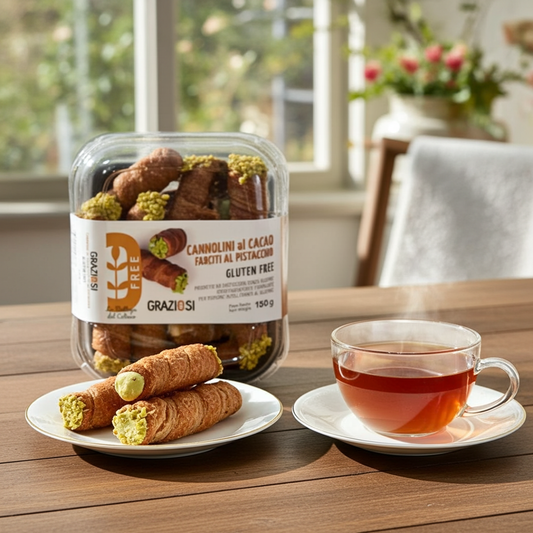 Cannolini a la Creme de Pistache sans gluten - Graziosi - Senza G