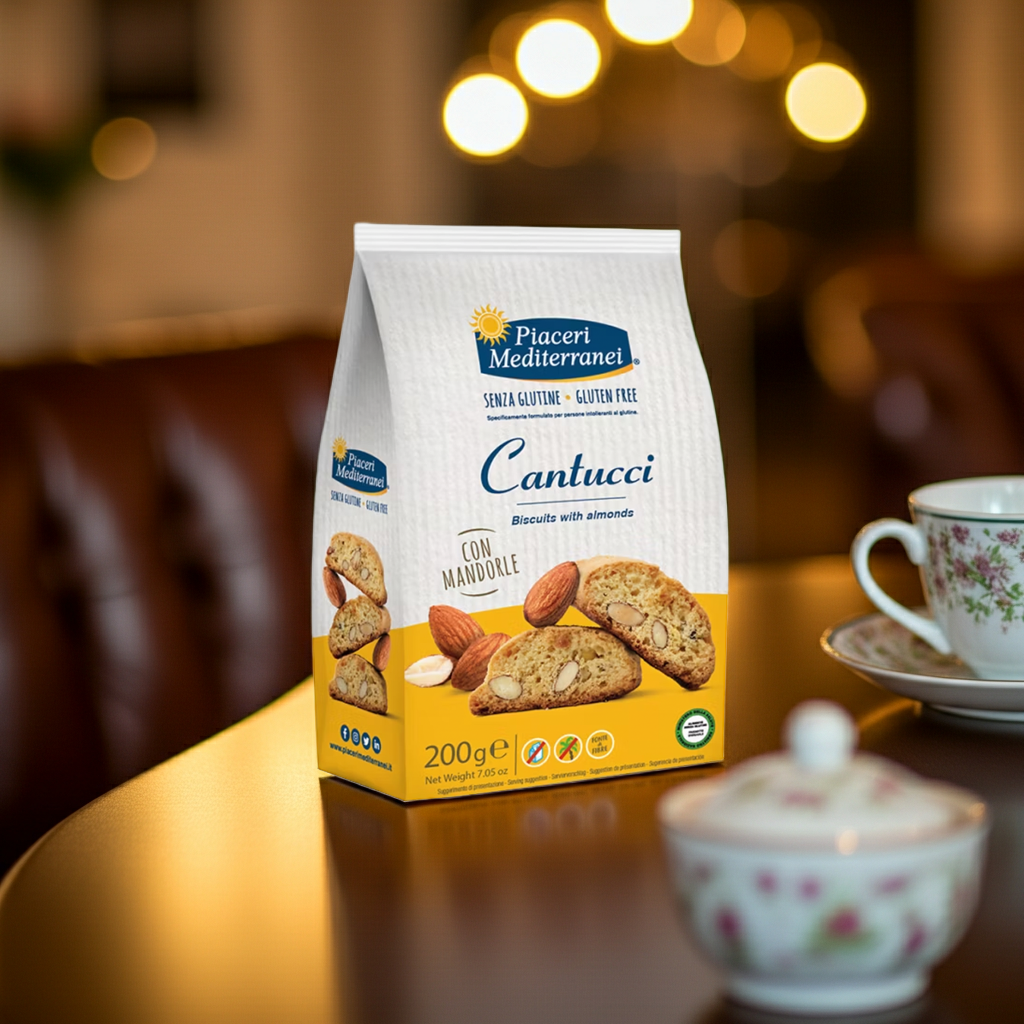 Cantucci alle mandorle sans gluten (200g) - Piaceri Mediterranei - Senza G
