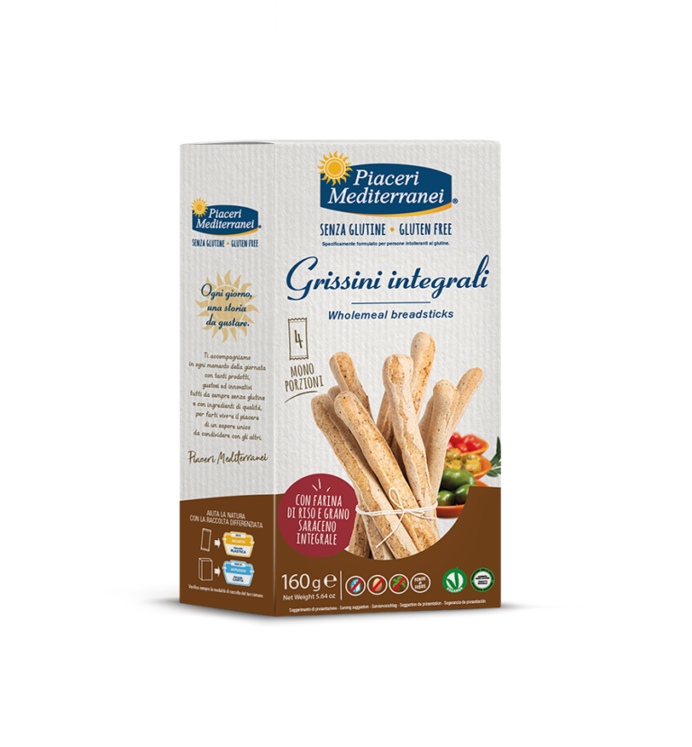 Piaceri Mediterranei - Grissini Integrali - 4 Portions individuelles