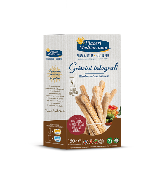 Piaceri Mediterranei - Grissini Integrali - 4 Portions individuelles
