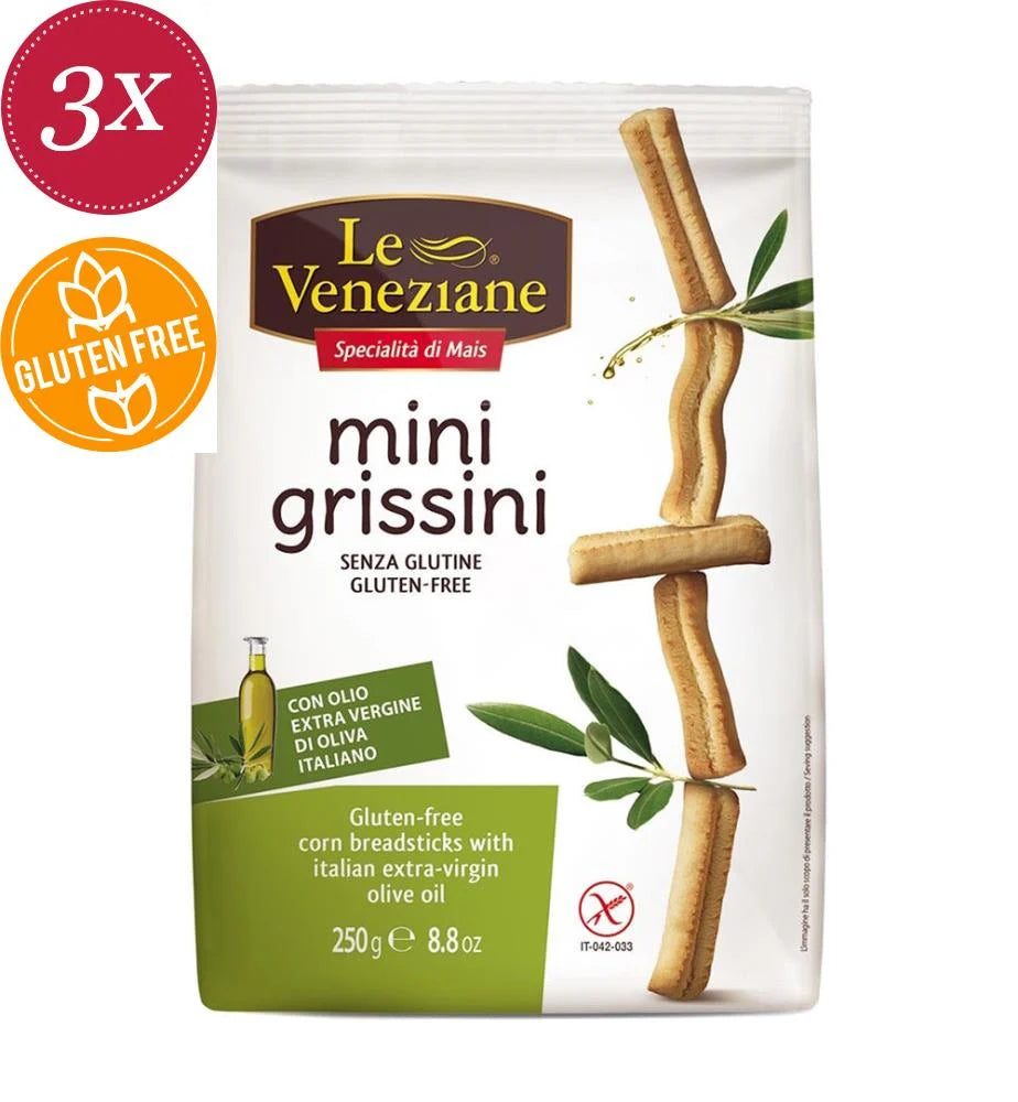 MIni Grissini con olio di oliva extra vergine sans gluten 250g - Le Veneziane - Senza G
