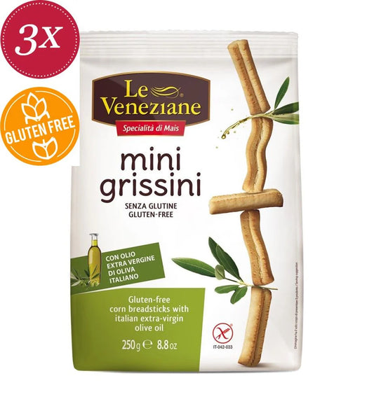 MIni Grissini con olio di oliva extra vergine sans gluten 250g - Le Veneziane - Senza G