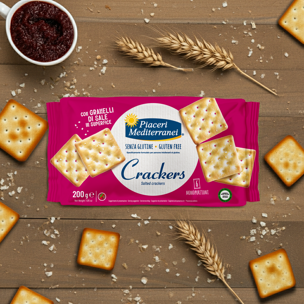 Crackers sans gluten - Piaceri Mediterranei 200 g - Senza G