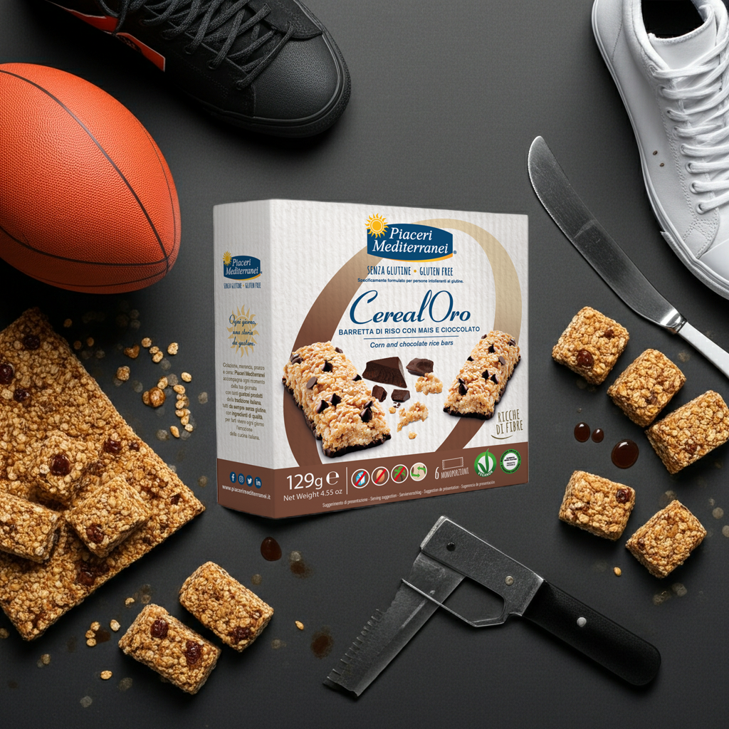 CerealOro Barres de riz aux flocons de mais et aux chocolat sans gluten - Piaceri Mediterranei - Senza G