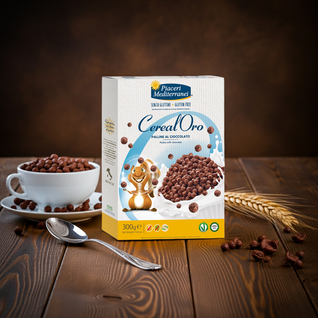 CerealOro Palline al Cioccolato (300g) sans gluten - Piaceri Mediterranei - Senza G