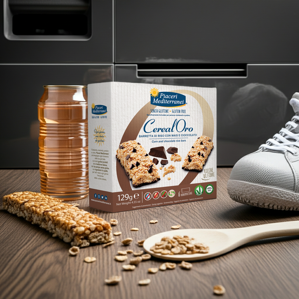 CerealOro Barres de riz aux flocons de mais et aux chocolat sans gluten - Piaceri Mediterranei - Senza G