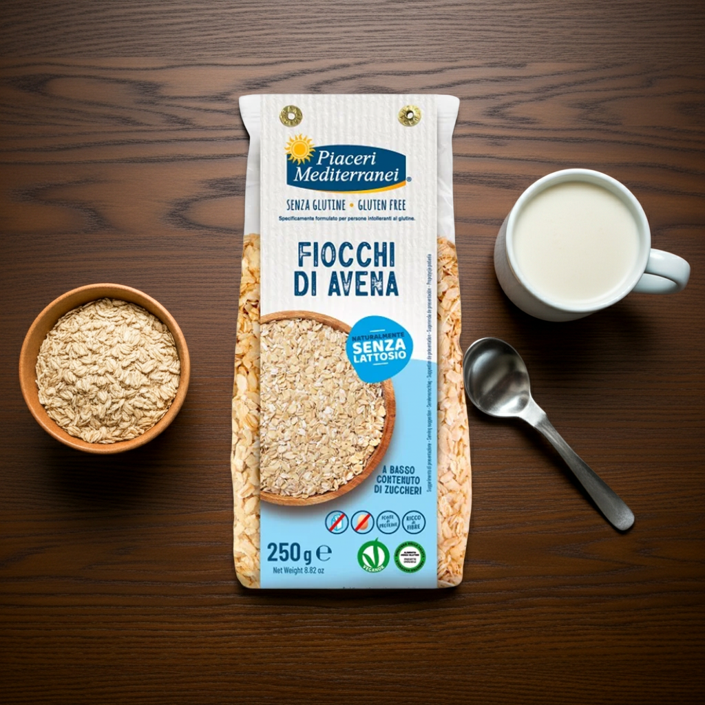 Flocons d'avoine sans gluten - Piaceri Mediterranei - Senza G
