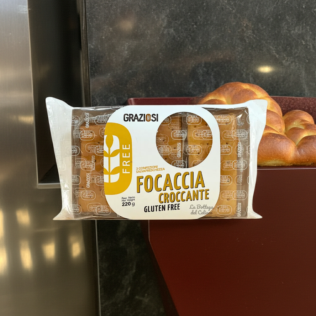 Focaccia Croccante sans gluten (220g) - Graziosi - Senza G