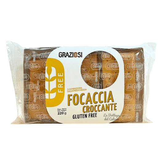 Focaccia Croccante sans gluten (220g) - Graziosi - Senza G