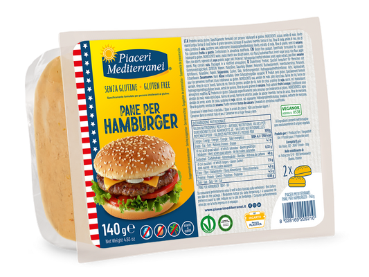 Pain Hamburger Sans Gluten - Piaceri Mediterranei - Senza G