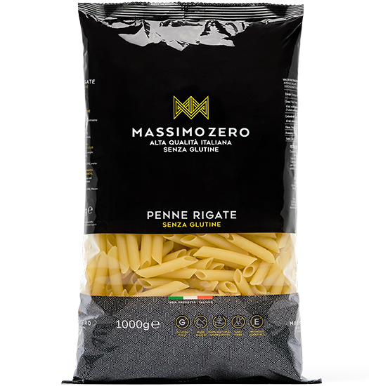 Penne Rigate sans gluten Massimo Zero - Pates italiennes sans gluten al dente - Senza G