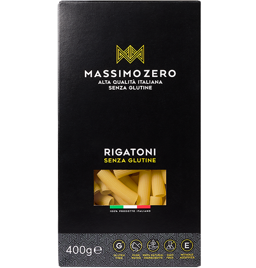 Pates sans gluten - Rigatoni 400 g - Massimo Zero - Senza G