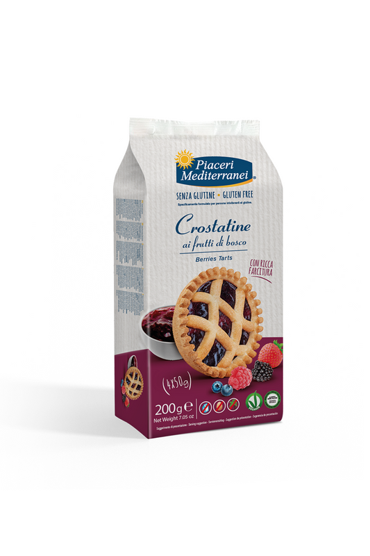 Crostatine aux fruits rouges (200g) sans gluten - Piaceri Mediterranei - Senza G