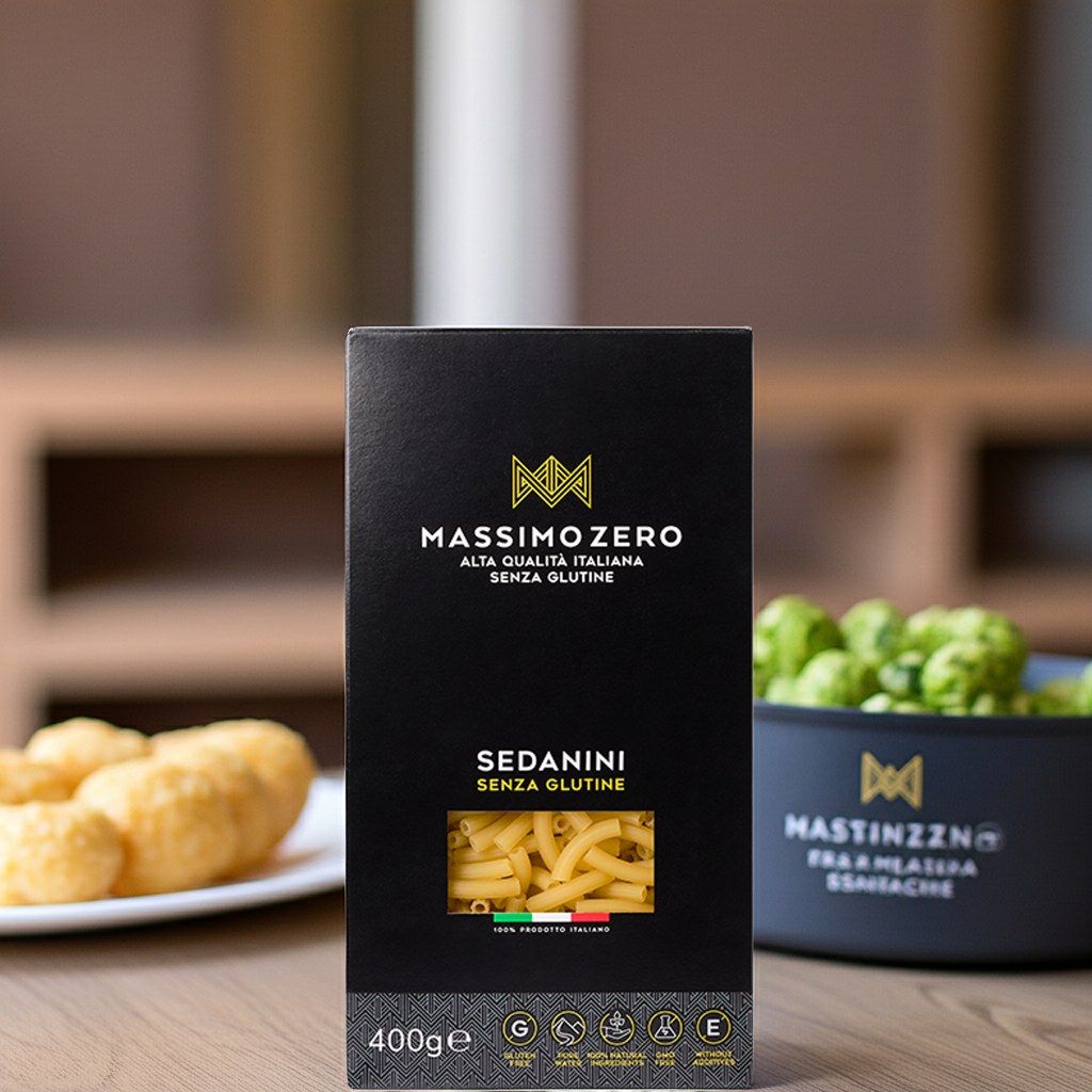 Pates sans gluten - Sedanini 400 g - Massimo Zero - Senza G
