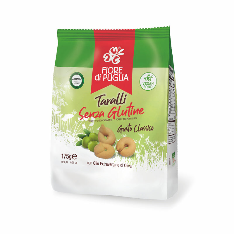 Taralli nature sans gluten 175g – Fiore di Puglia Senza G