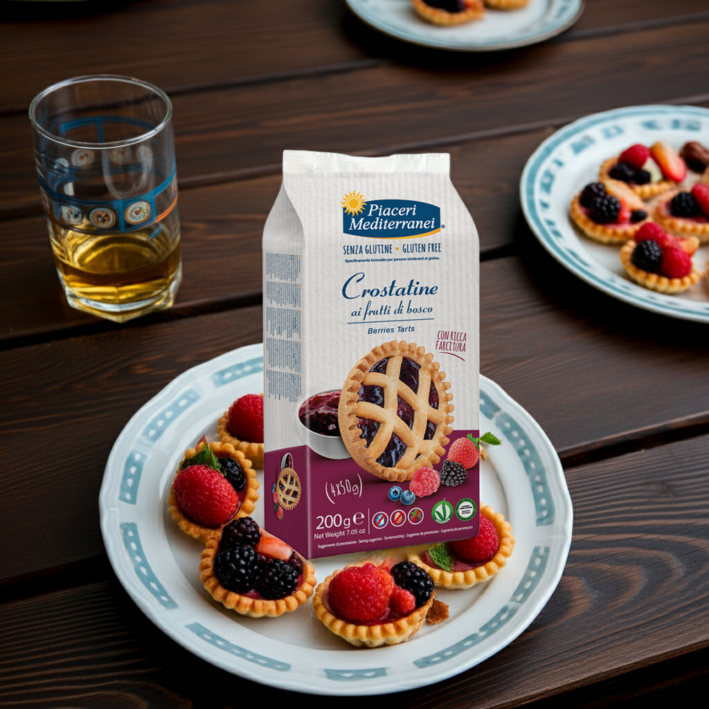 Crostatine aux fruits rouges (200g) sans gluten - Piaceri Mediterranei - Senza G